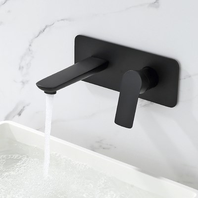 Bath Mixer with Spout - Square - Reece 001 - Black